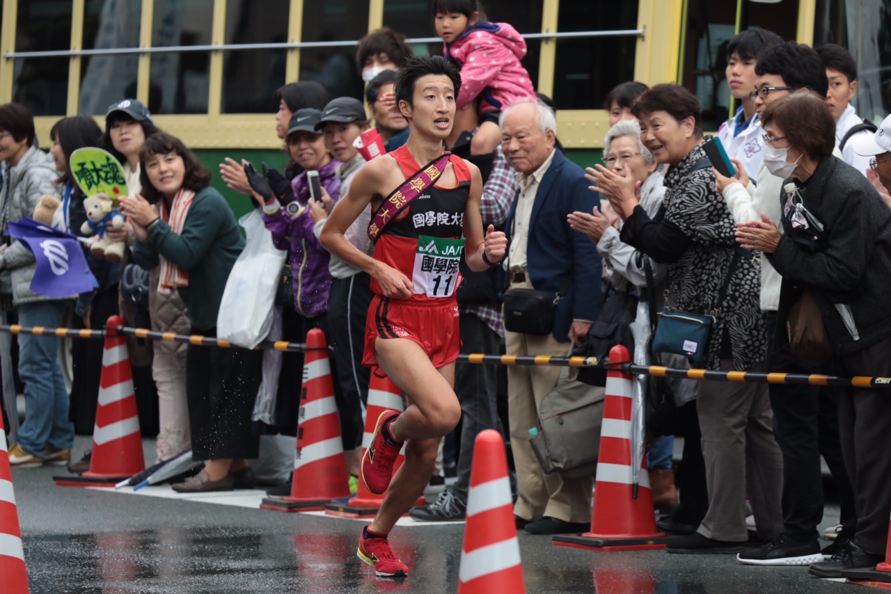 全日本　アンカー　長谷選手